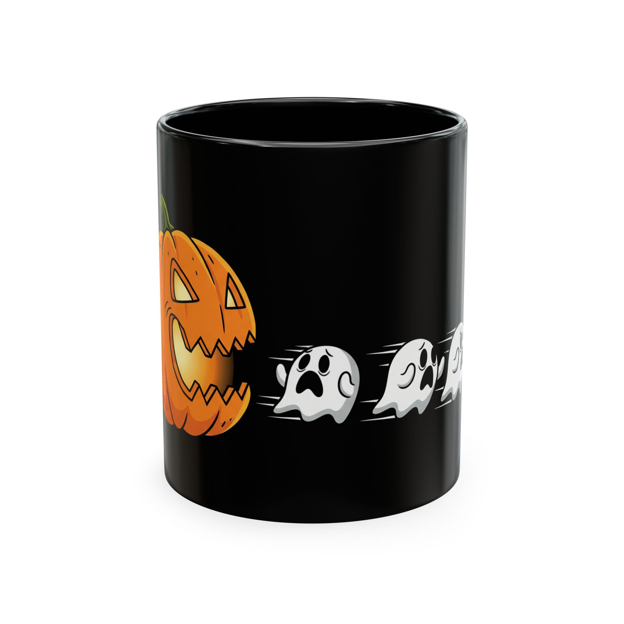 Halloween Pumpkin & Ghost Ceramic Mug — Spooky Jack-O'-Lantern Coffee Cup - ThatBoutqiueStore