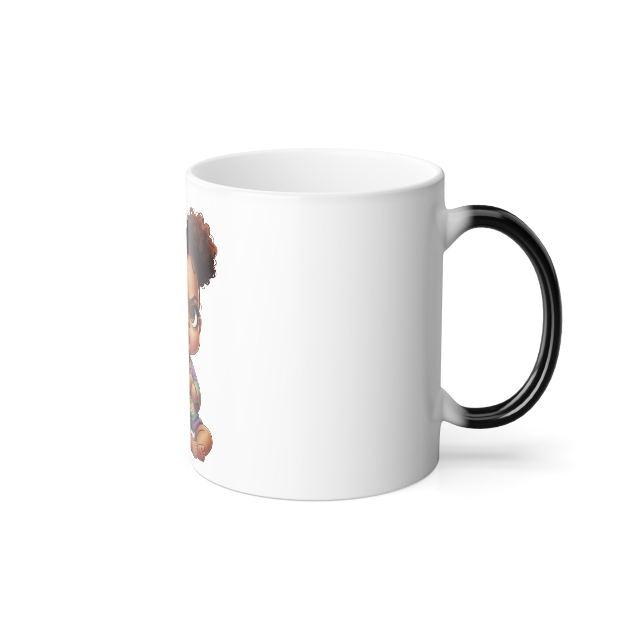 Color-Changing Mug — Cute Grumpy Baby Girl with Boombox, 11oz - ThatBoutqiueStore