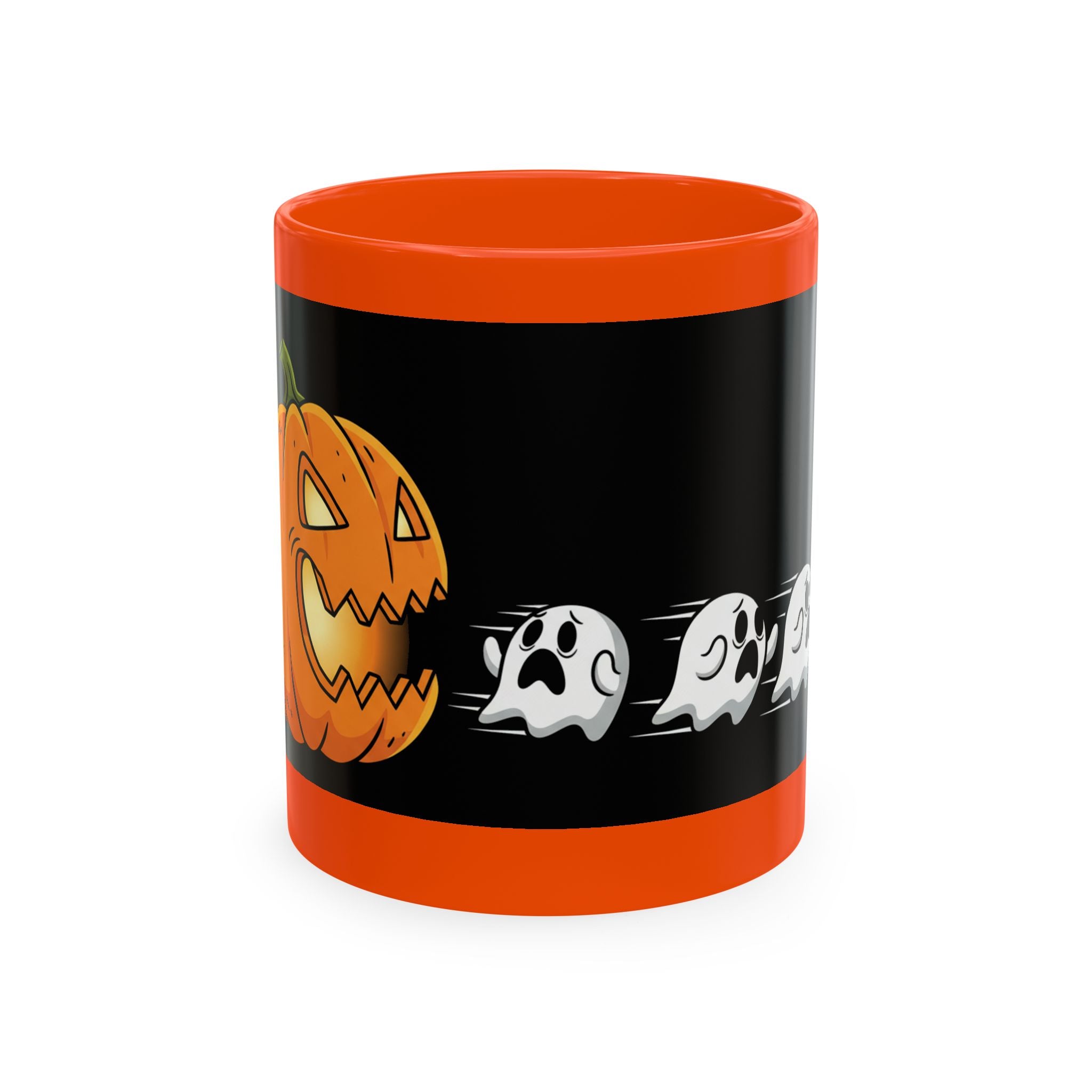 Halloween Pumpkin & Ghost Ceramic Mug — Spooky Jack-O'-Lantern Coffee Cup - ThatBoutqiueStore
