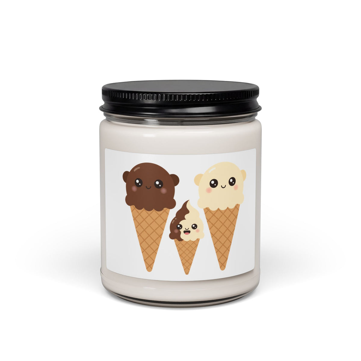Ice Cream Cone Cute Kawaii Soy Candle — 9oz Scented Jar - ThatBoutqiueStore