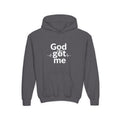 Youth Hoodie — Gold Watercolor Cross "Faith Is Stronger" Christian Sweatshirt - ThatBoutqiueStore