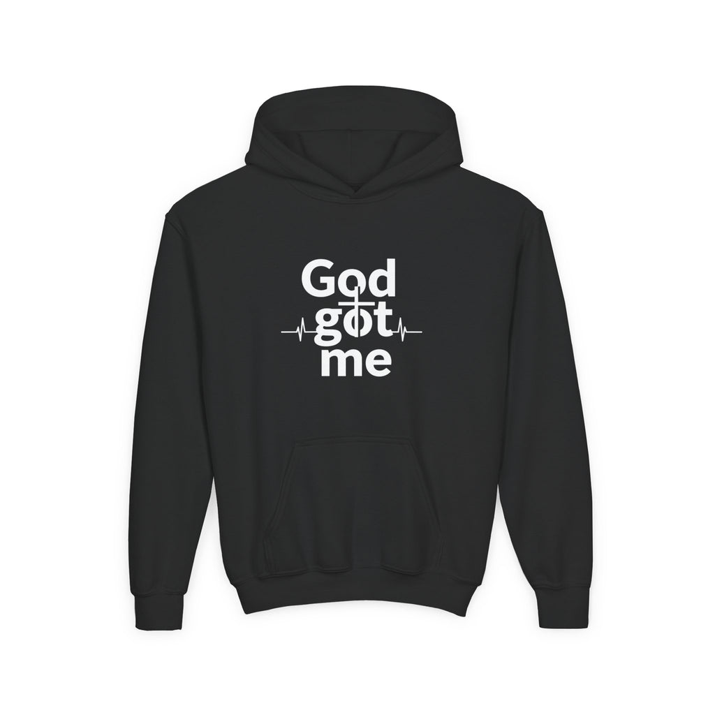 Youth Hoodie — Gold Watercolor Cross "Faith Is Stronger" Christian Sweatshirt - ThatBoutqiueStore