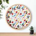 School Supplies Wall Clock — Colorful Teacher Classroom Clock with Apples, Pencils & Notebooks - ThatBoutqiueStore