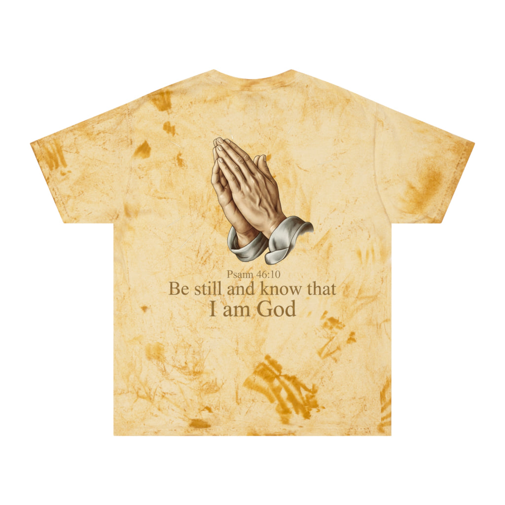 Praying Hands Tie-Dye Tee – "Be Still and Know" Psalm 46:10 Christian T-Shirt - ThatBoutqiueStore