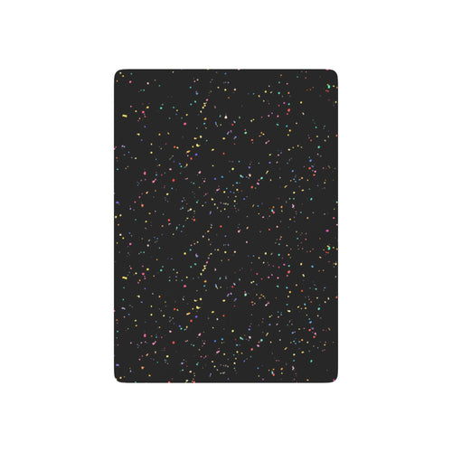 Classic Black Poker Playing Cards with Colorful Speckles – Ornate Ace Spade Deck - ThatBoutqiueStore