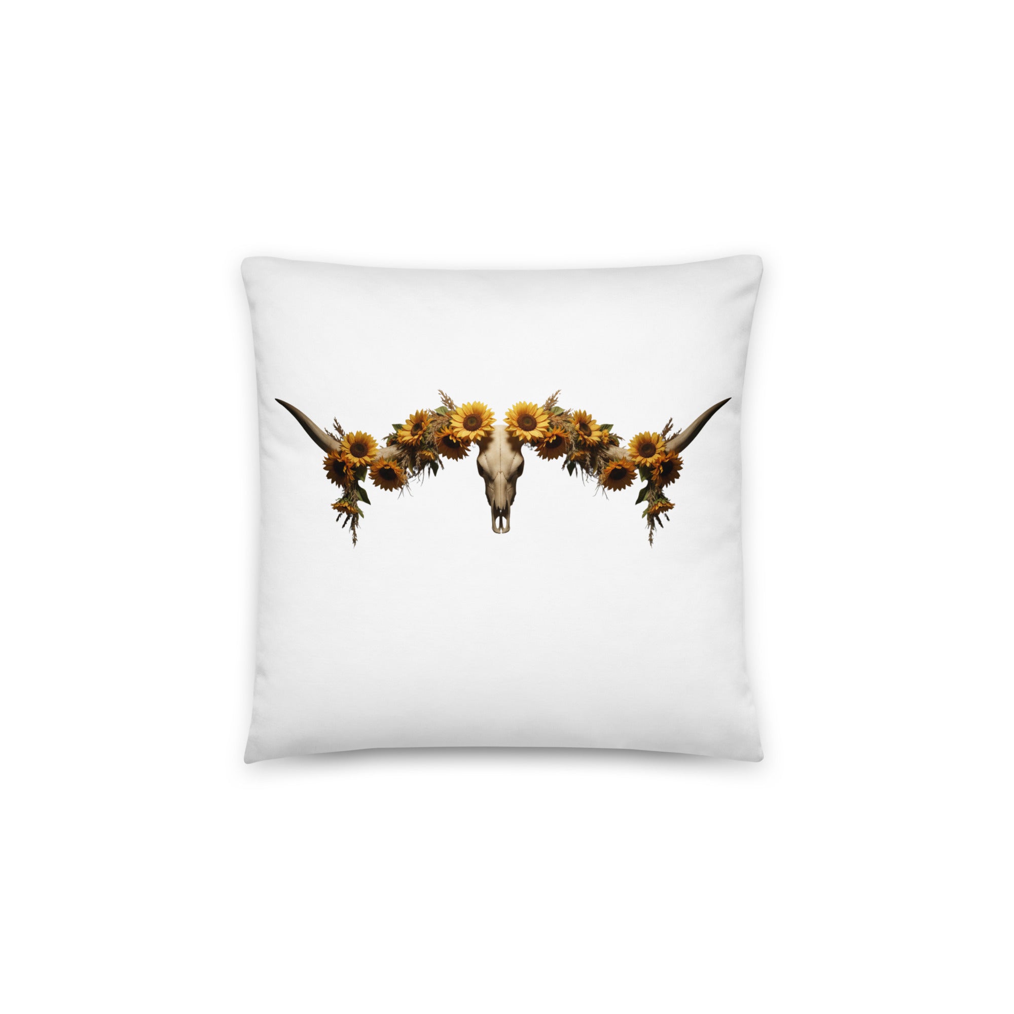 Sunflowers & Steer Reversible Pillow - ThatBoutqiueStore