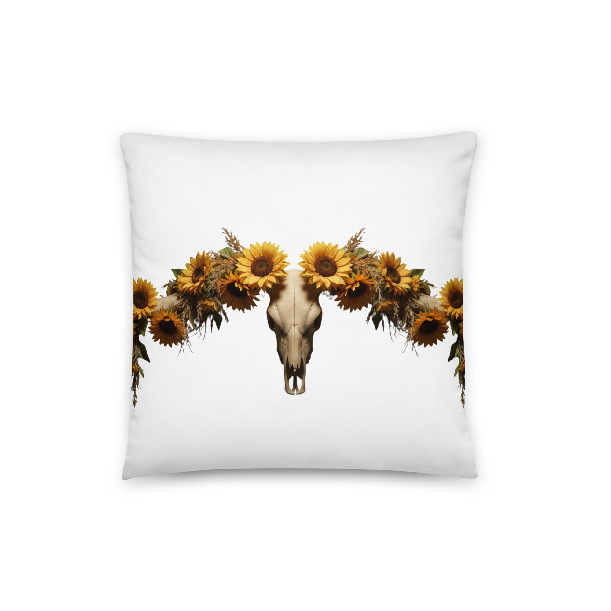 Sunflowers & Steer Reversible Pillow - ThatBoutqiueStore
