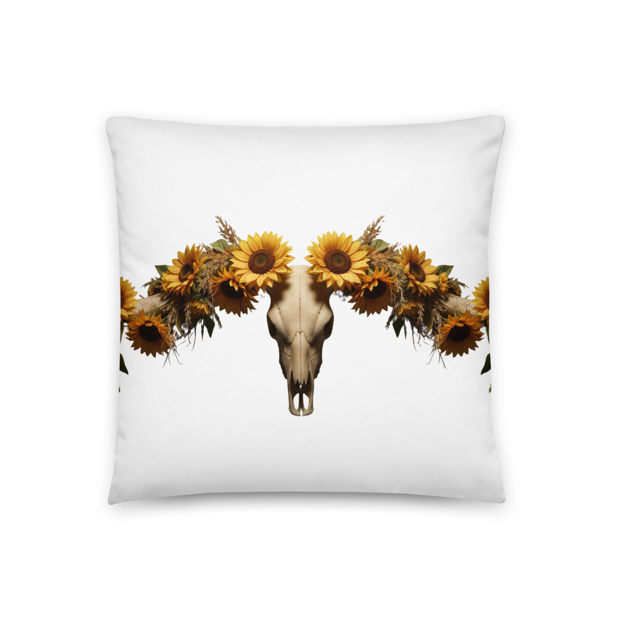 Sunflowers & Steer Reversible Pillow - ThatBoutqiueStore