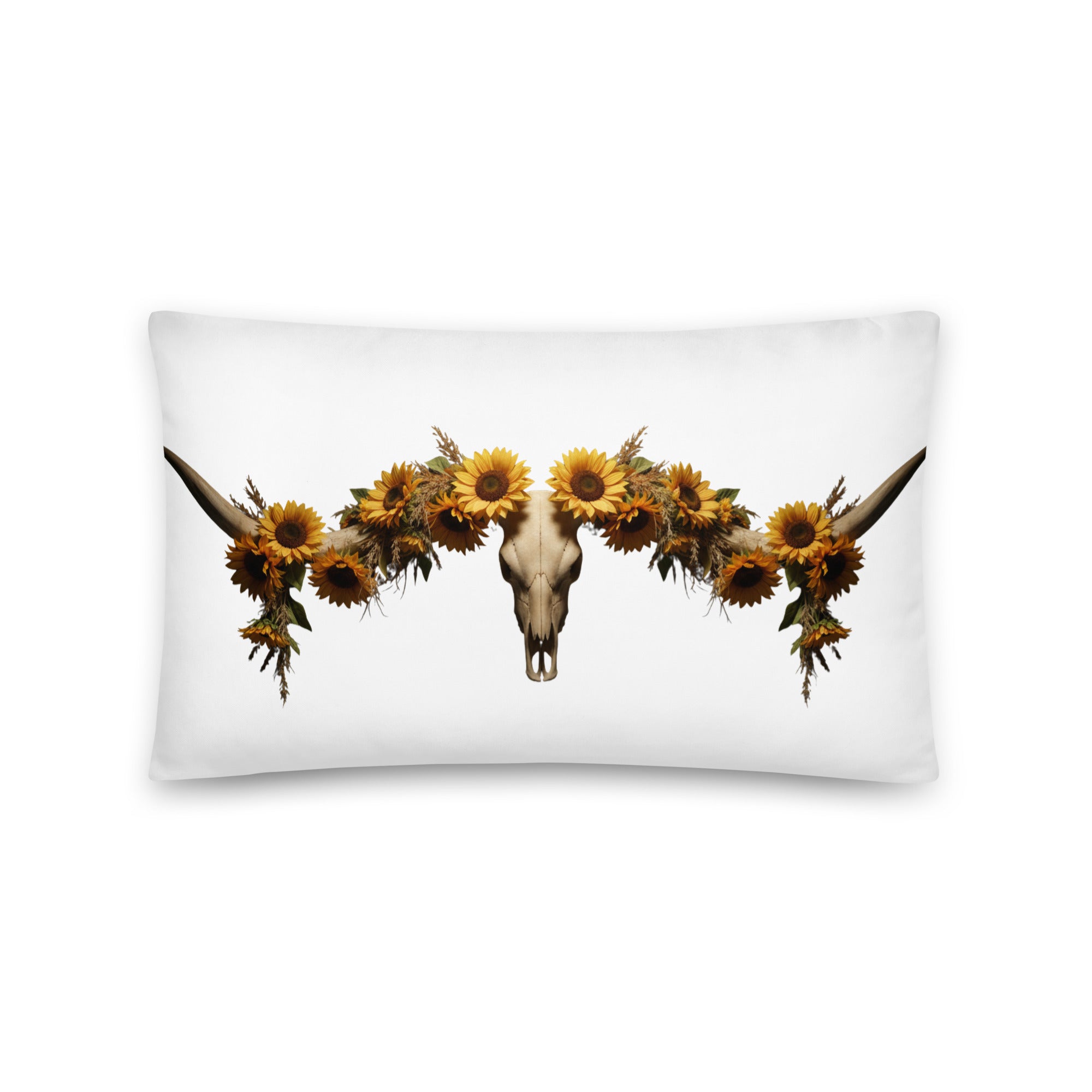 Sunflowers & Steer Reversible Pillow - ThatBoutqiueStore