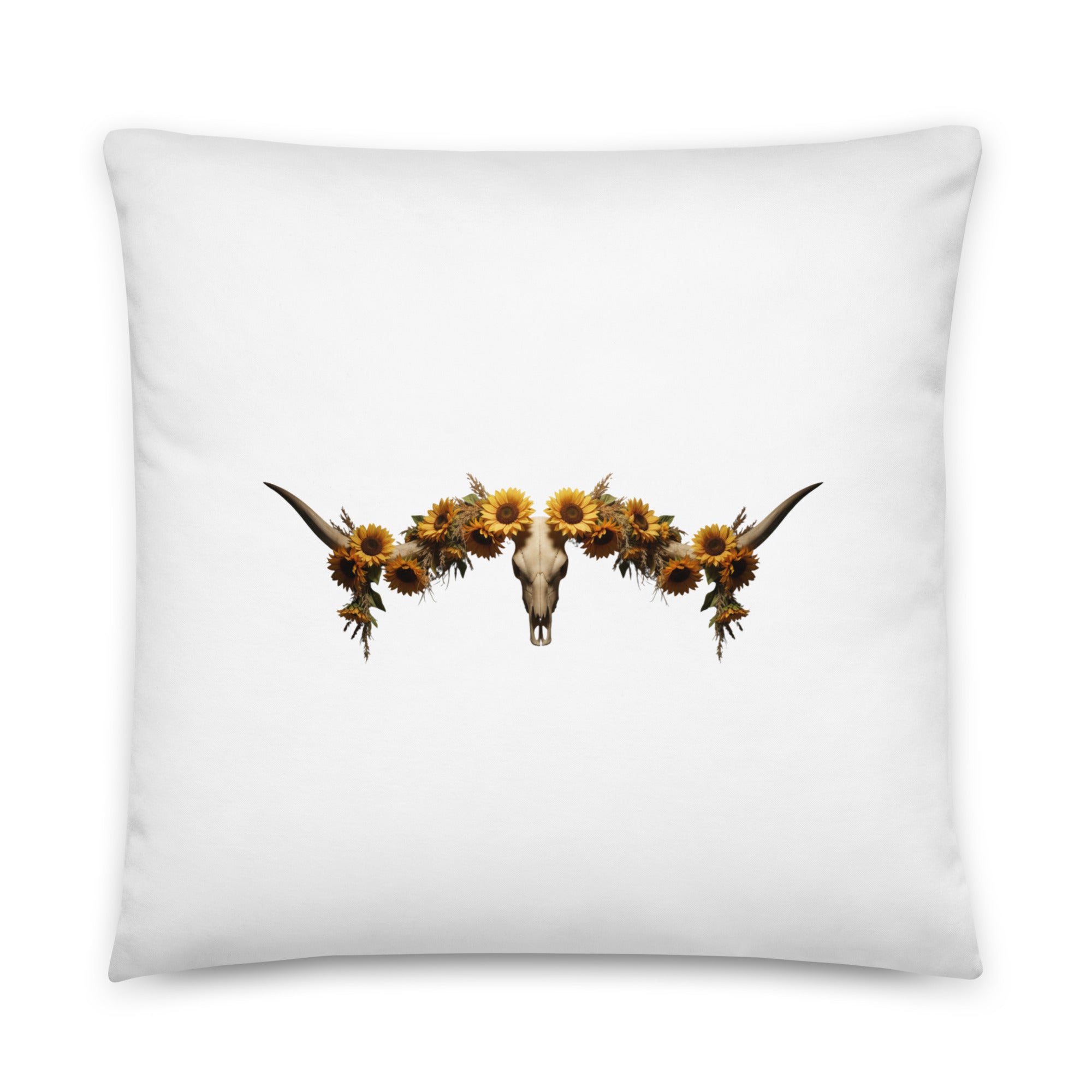 Sunflowers & Steer Reversible Pillow - ThatBoutqiueStore