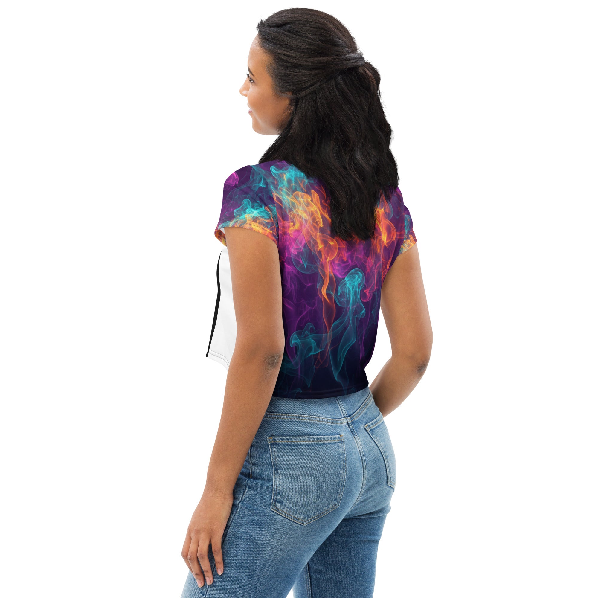 Lady G "Baby I'm A Gangsta Too" All-Over Print Crop Tee - ThatBoutqiueStore