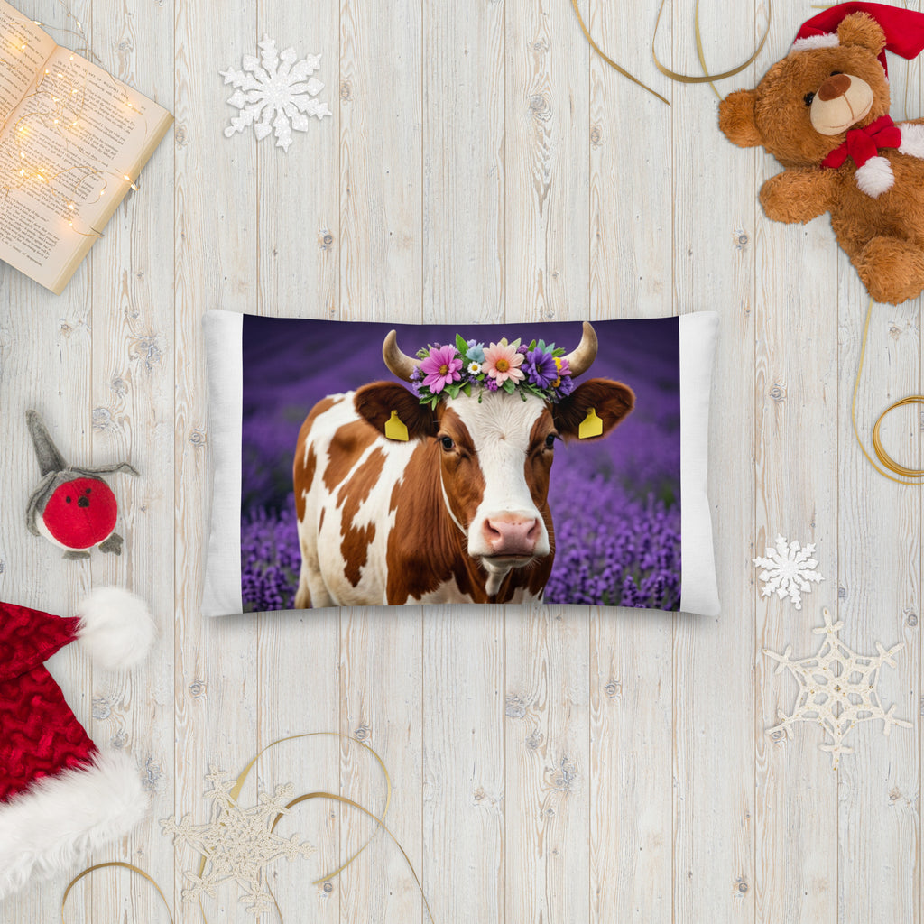 Lavender Field Heifer Premium Pillow - ThatBoutqiueStore