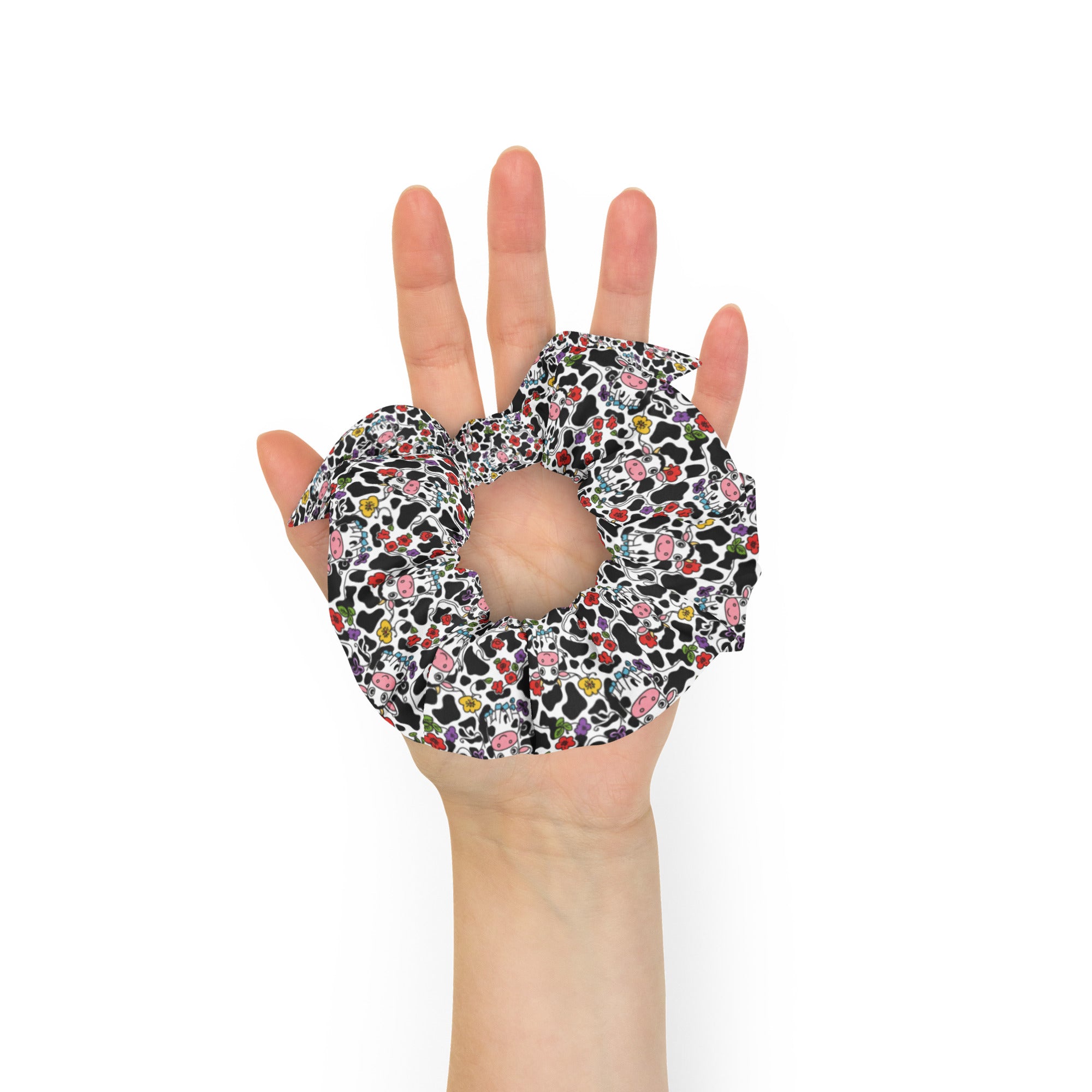 Cows & Mushrooms Recycled Scrunchie - ThatBoutqiueStore