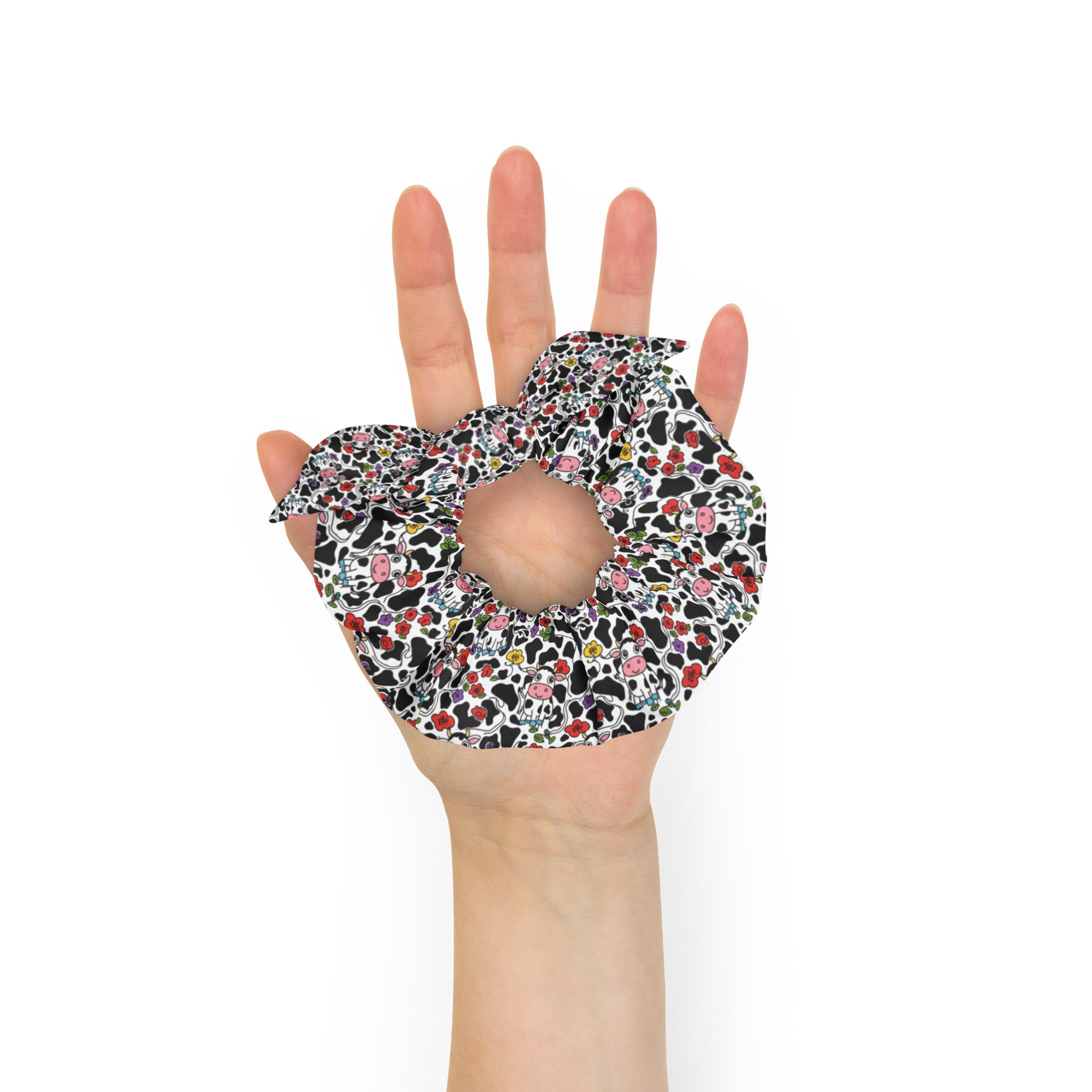 Cows & Mushrooms Recycled Scrunchie - ThatBoutqiueStore
