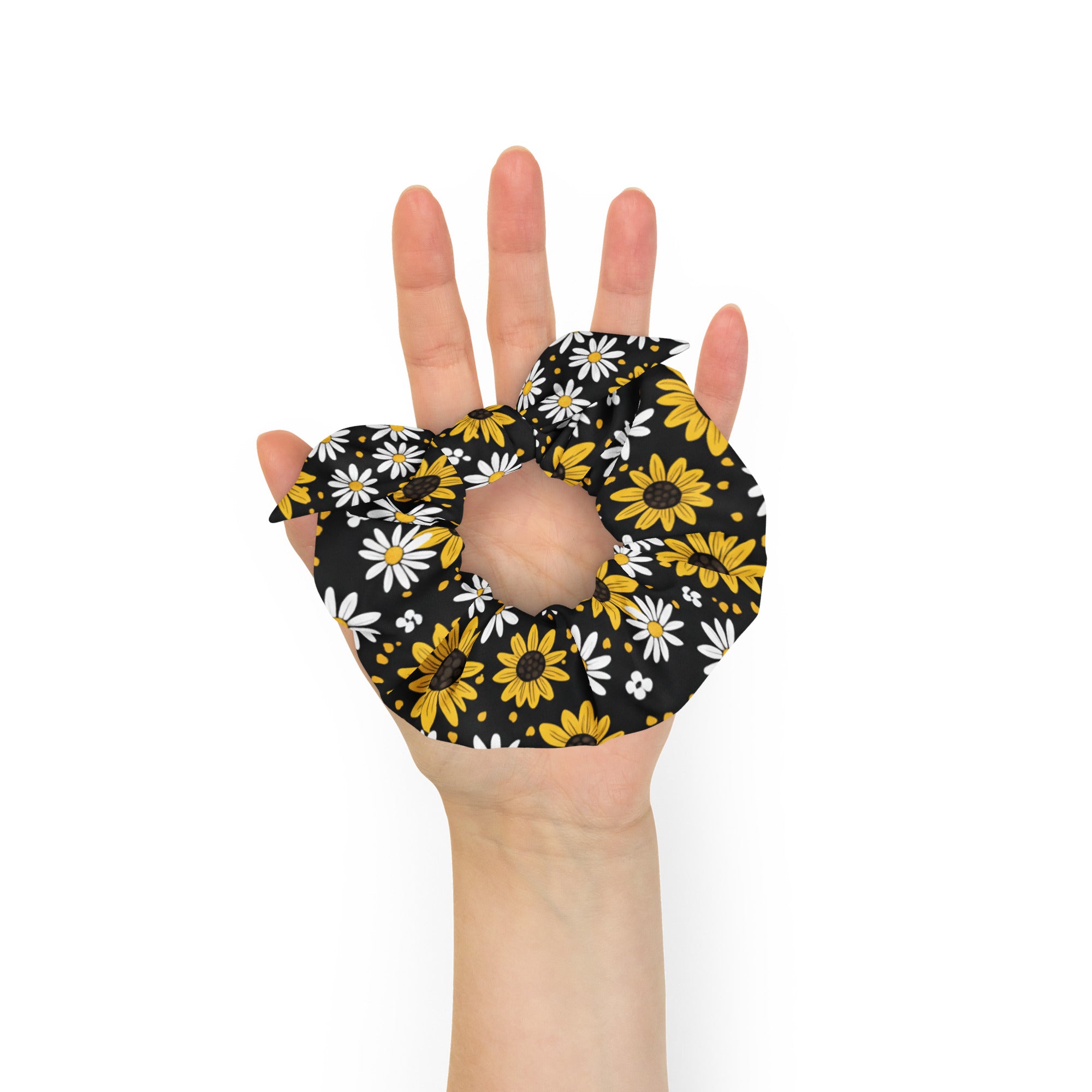 Sunflowers and Daisies Recycled Scrunchie - ThatBoutqiueStore