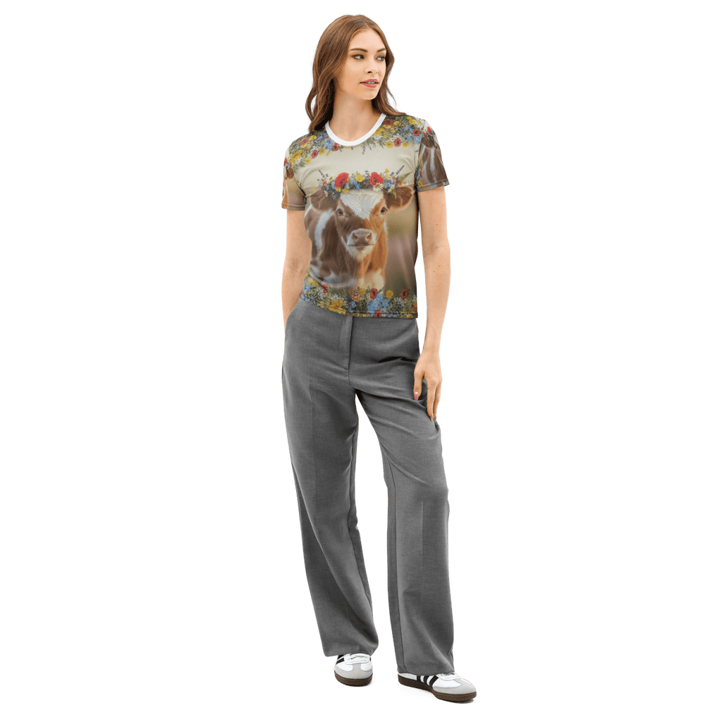 Wildflower Heifer Women’s cotton crew neck t-shirt - ThatBoutqiueStore