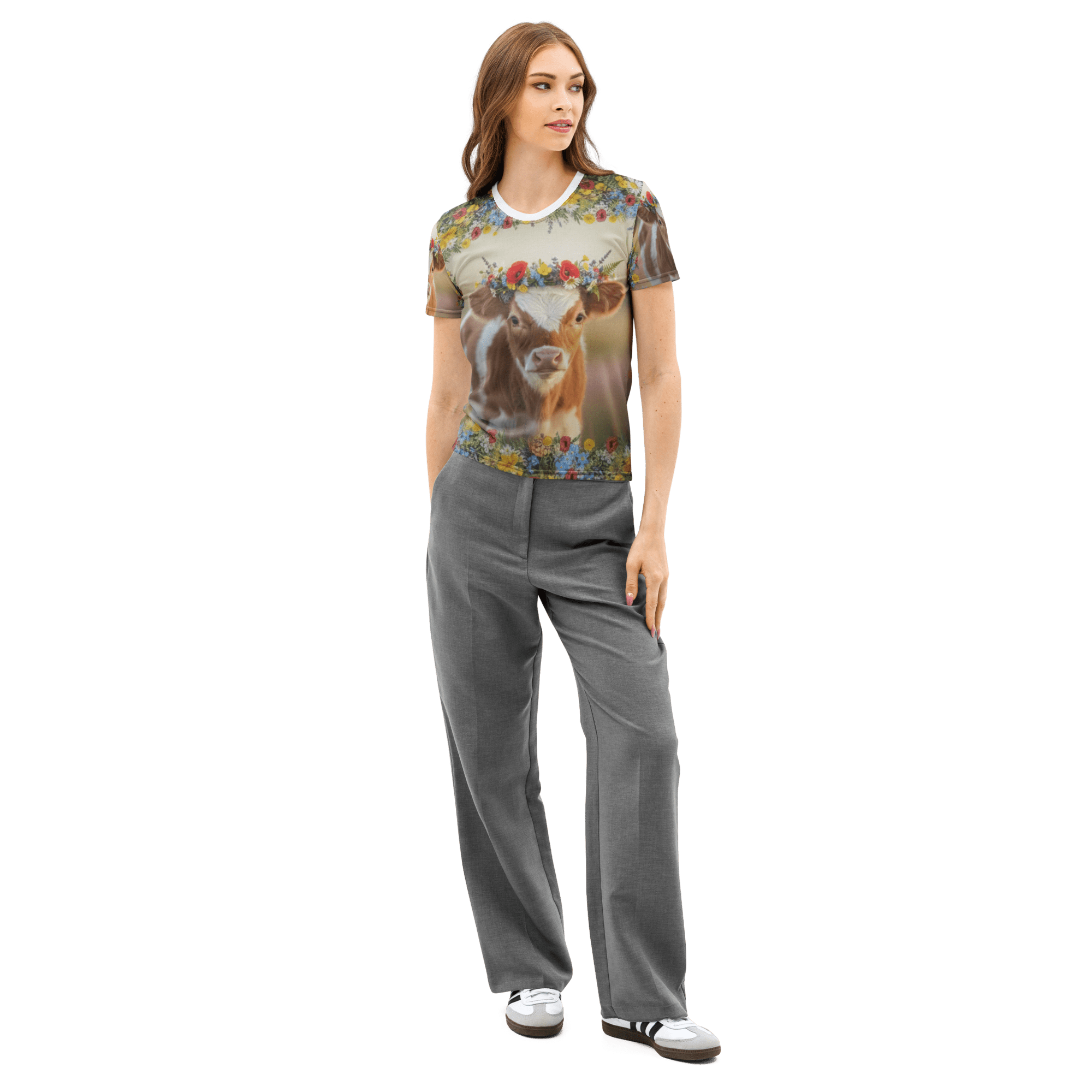 Wildflower Heifer Women’s cotton crew neck t-shirt - ThatBoutqiueStore