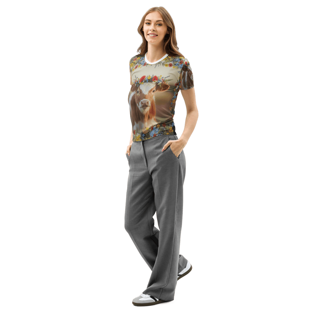 Wildflower Heifer Women’s cotton crew neck t-shirt - ThatBoutqiueStore