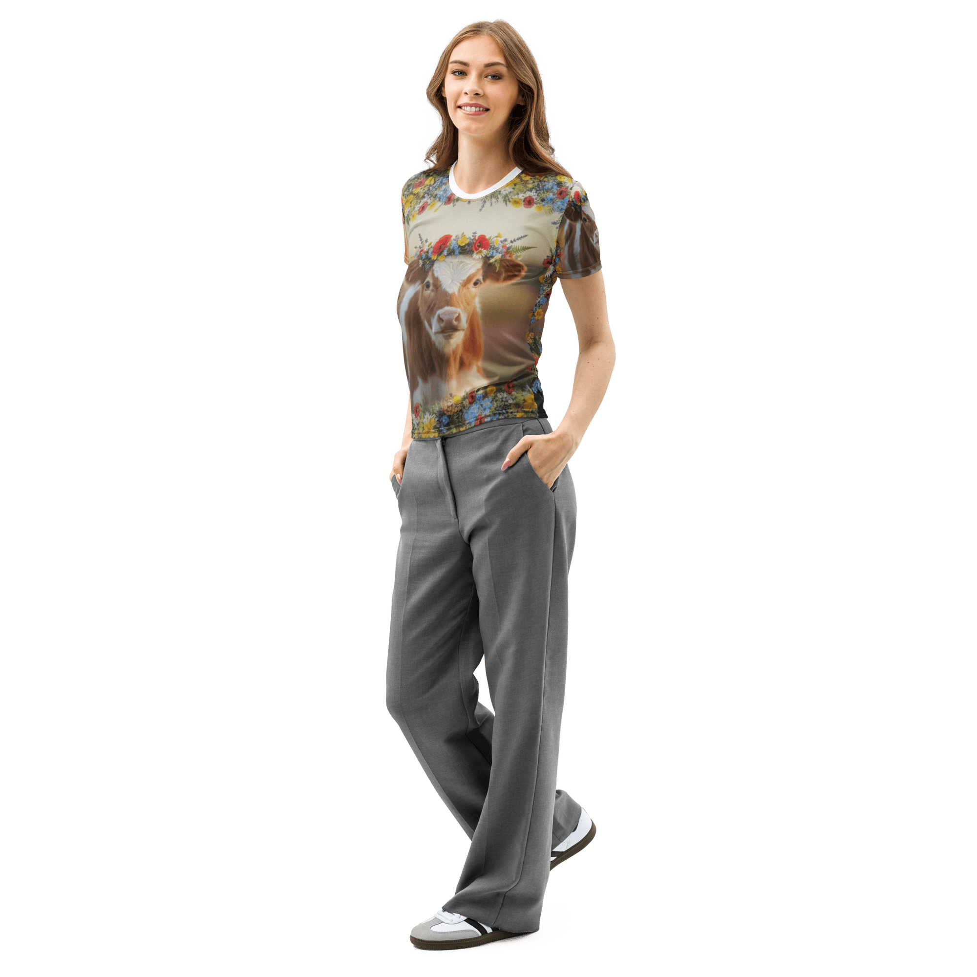 Wildflower Heifer Women’s cotton crew neck t-shirt - ThatBoutqiueStore
