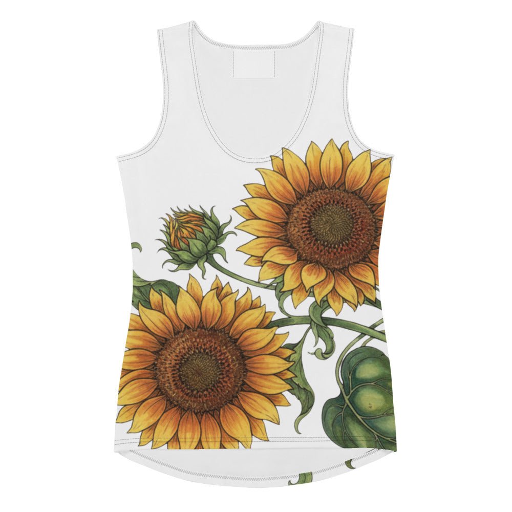 Twin Sunflower Sublimation Cut & Sew Tank Top - ThatBoutqiueStore
