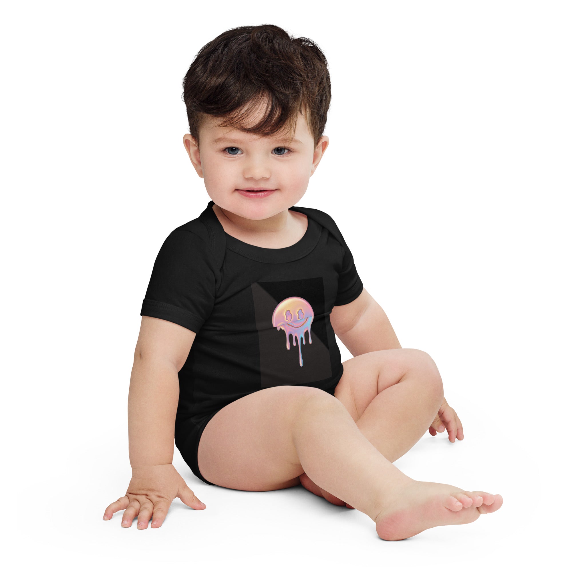 Mellow Smiley Baby short sleeve one piece - ThatBoutqiueStore