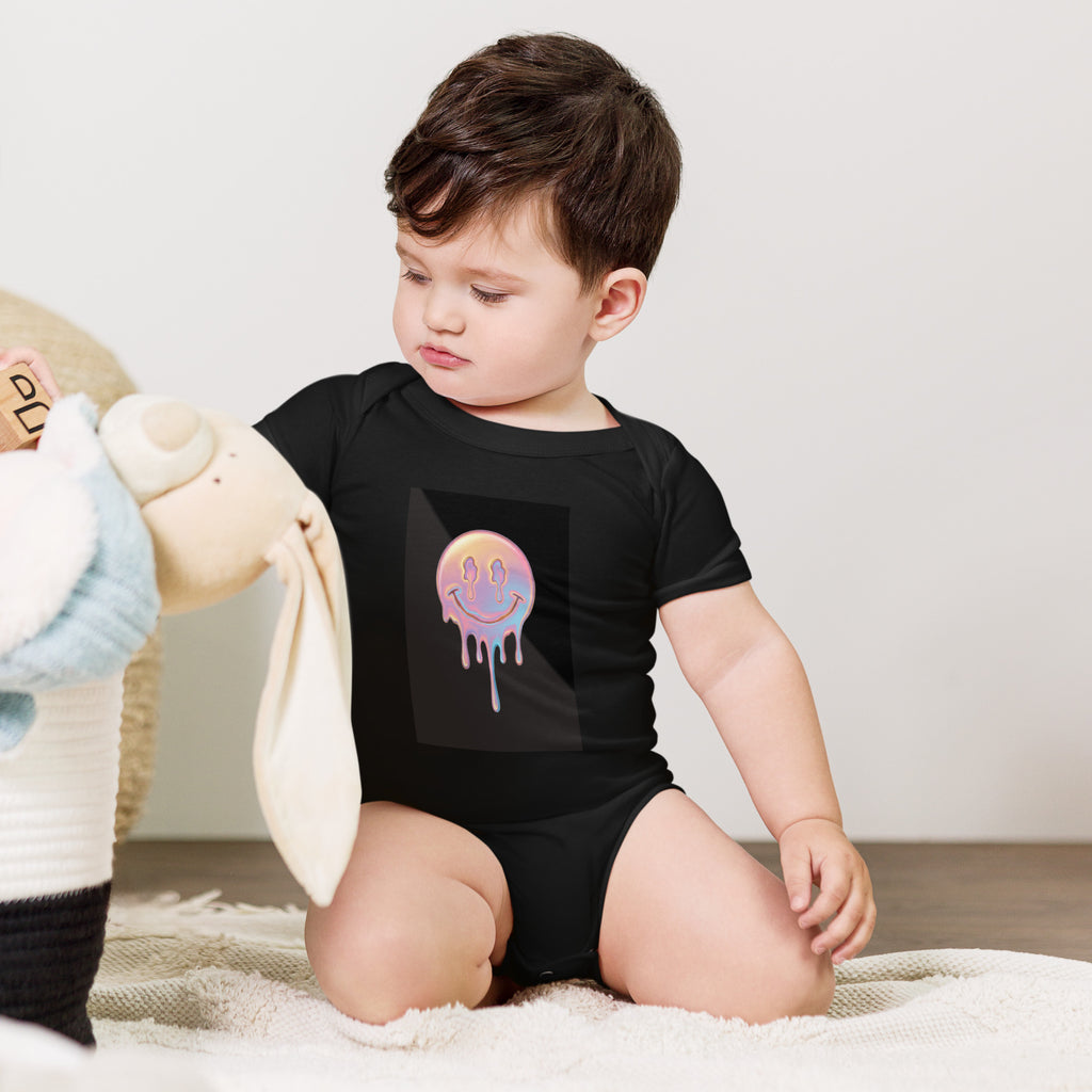 Mellow Smiley Baby short sleeve one piece - ThatBoutqiueStore