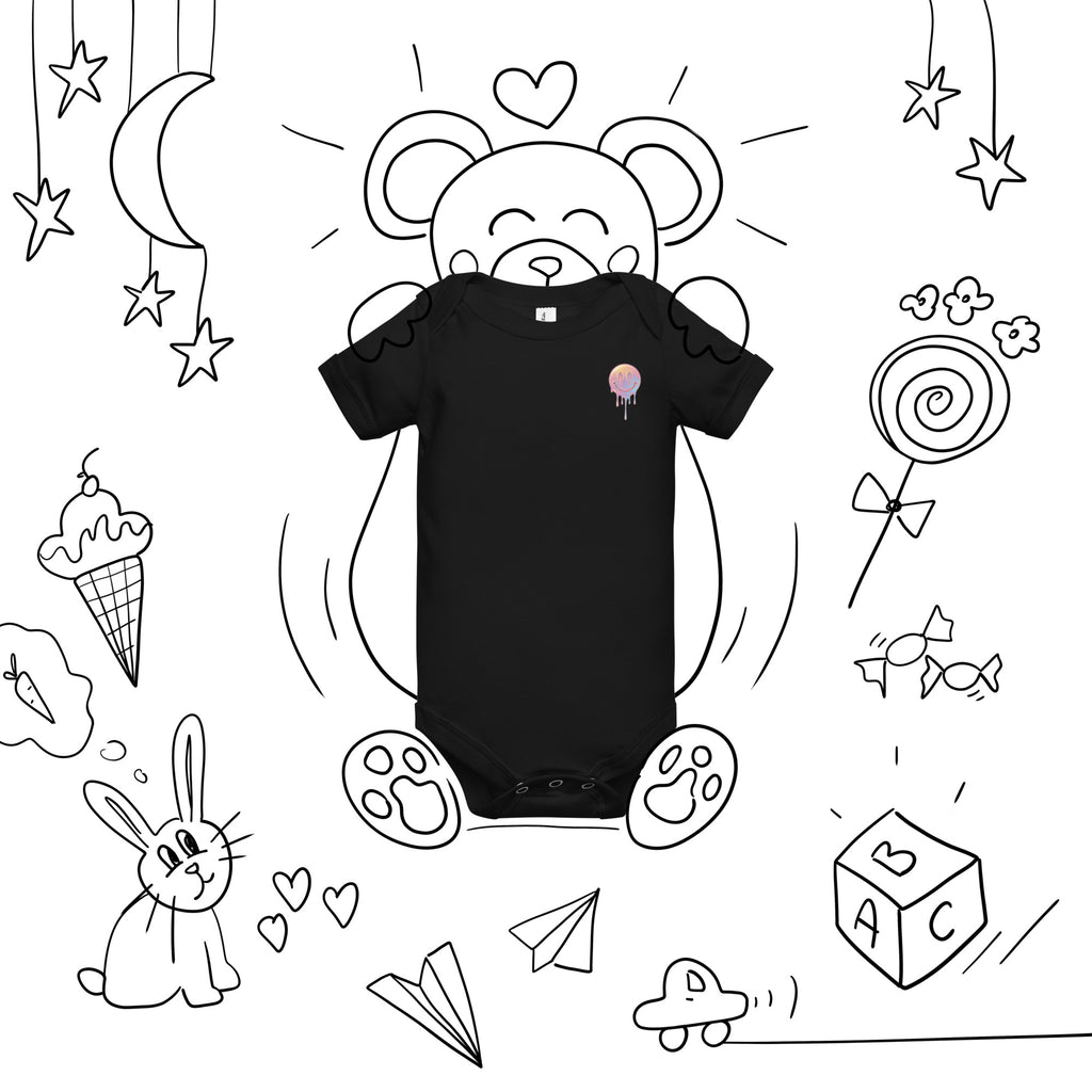 Small Print of Mellow Smiley Baby short sleeve one piece - ThatBoutqiueStore