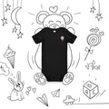 Small Print of Mellow Smiley Baby short sleeve one piece - ThatBoutqiueStore