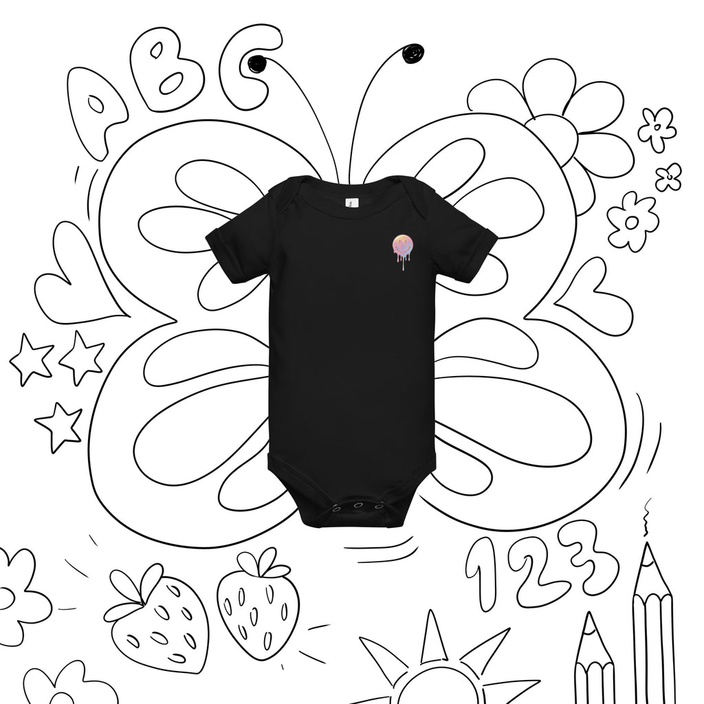 Small Print of Mellow Smiley Baby short sleeve one piece - ThatBoutqiueStore