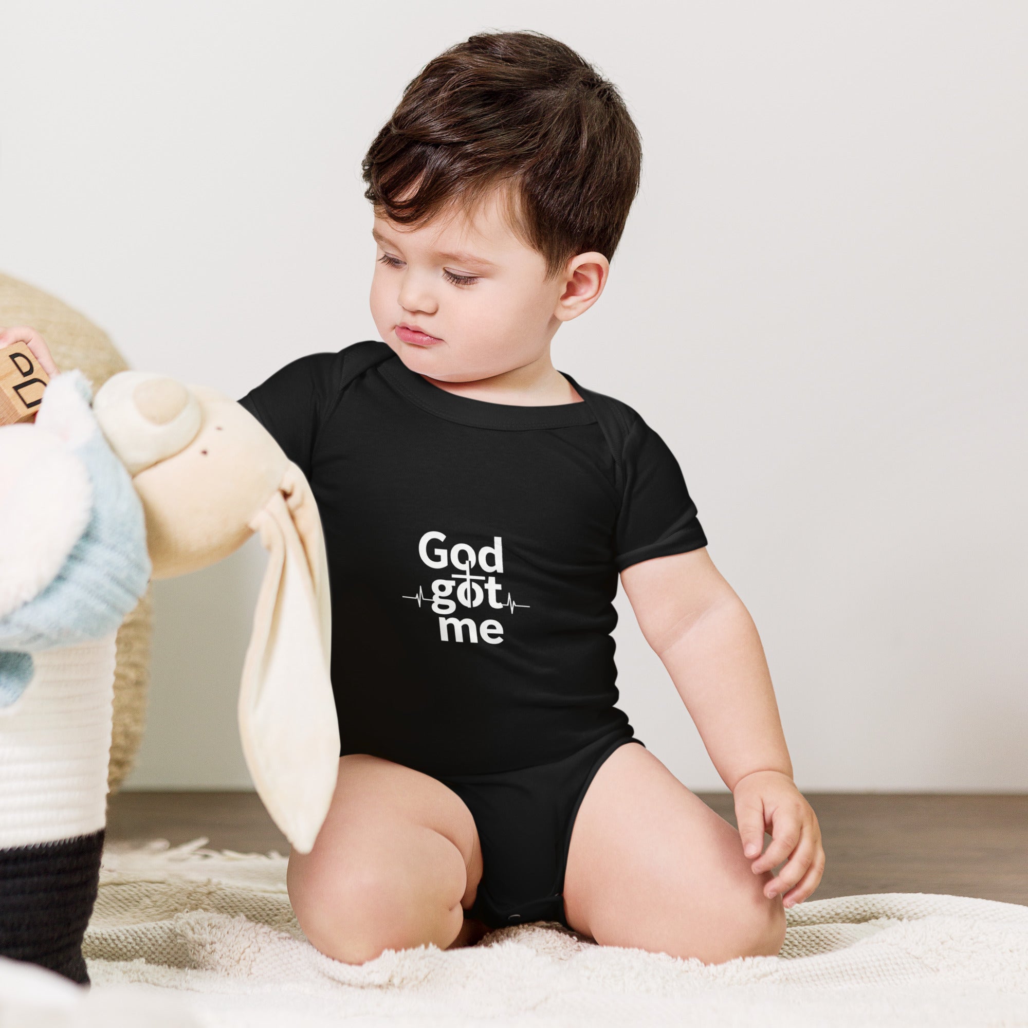 God Got Me Baby short sleeve one piece - ThatBoutqiueStore