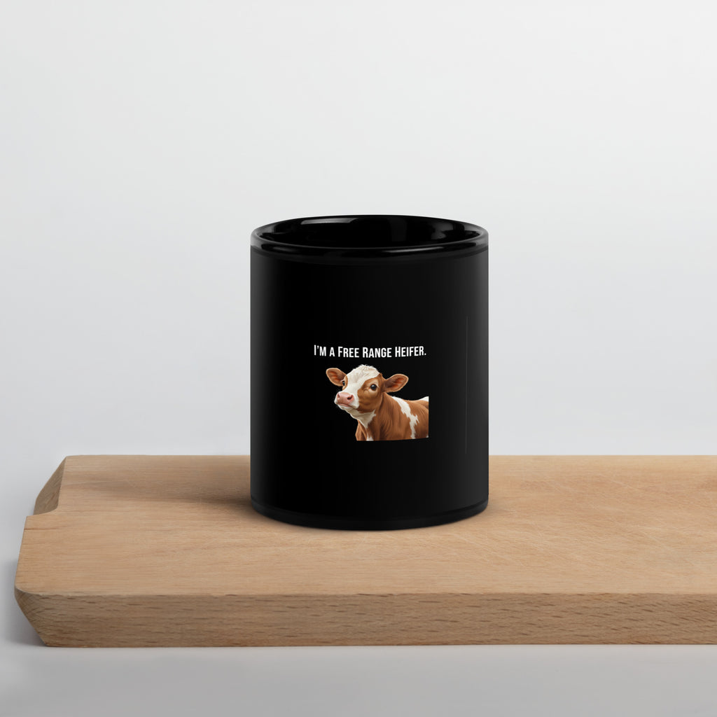 I'm a Free Range Heifer — Black Glossy Mug - ThatBoutqiueStore