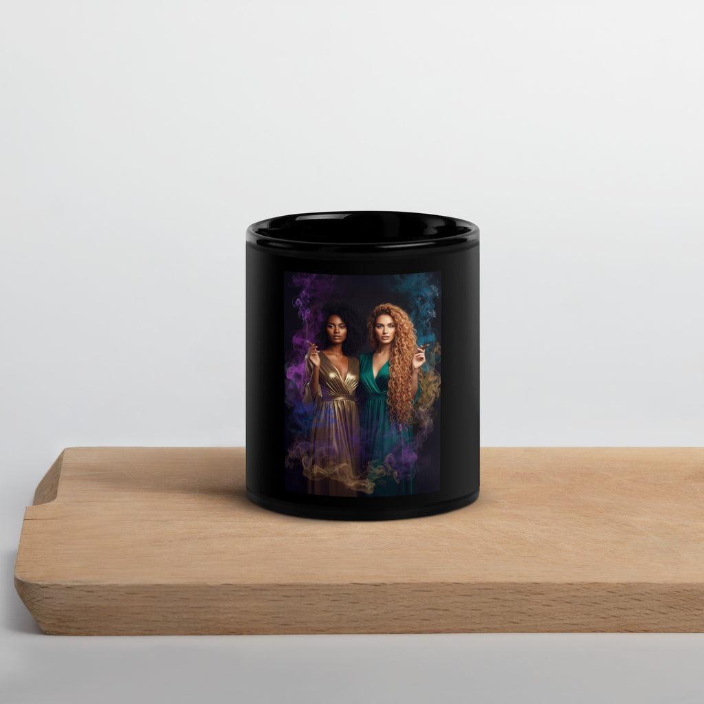Lady G's in colorful smoke Black Glossy Mug - ThatBoutqiueStore