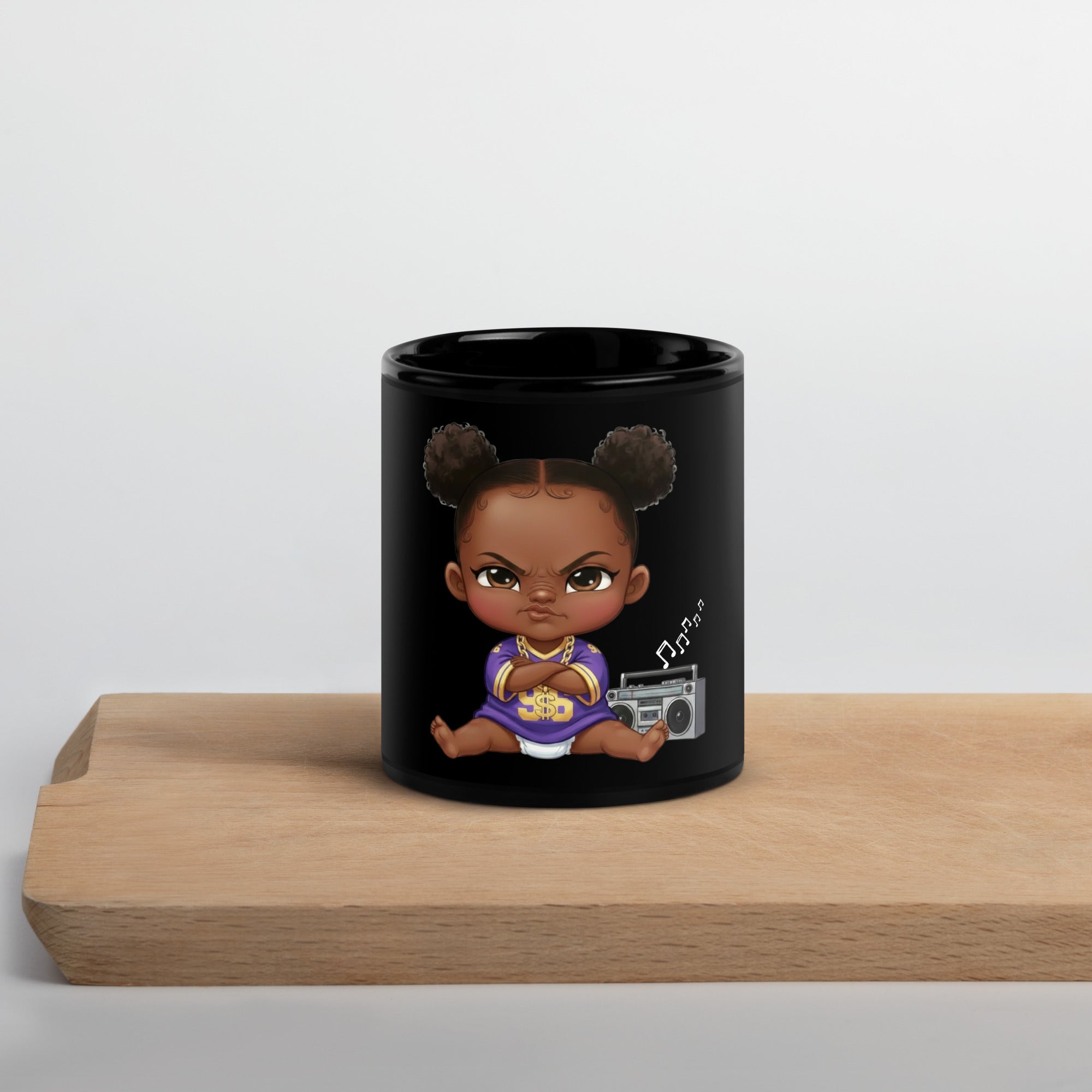 Lil Sasshole Muggin on a Black Glossy Mug - ThatBoutqiueStore