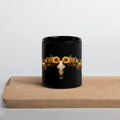 Sunflower Steer Black Glossy Mug - ThatBoutqiueStore