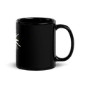 Black Glossy Mug with Glowing Golden Cross - ThatBoutqiueStore
