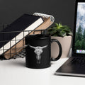 Steer Skull Black Glossy Mug - ThatBoutqiueStore