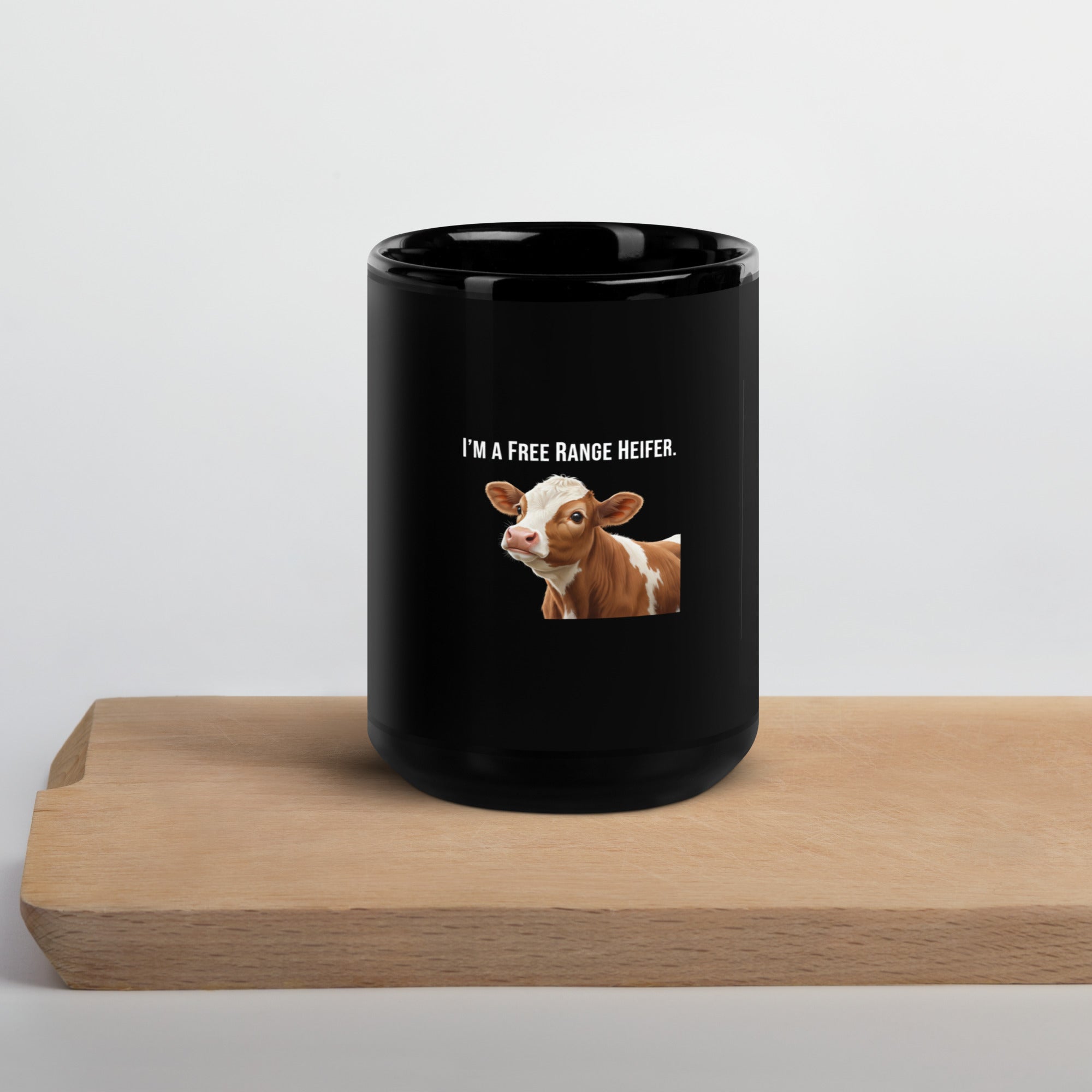 I'm a Free Range Heifer — Black Glossy Mug - ThatBoutqiueStore