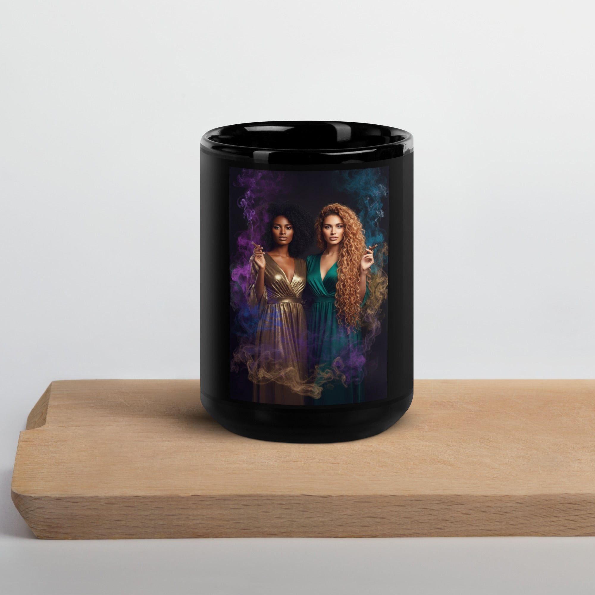 Lady G's in colorful smoke Black Glossy Mug - ThatBoutqiueStore