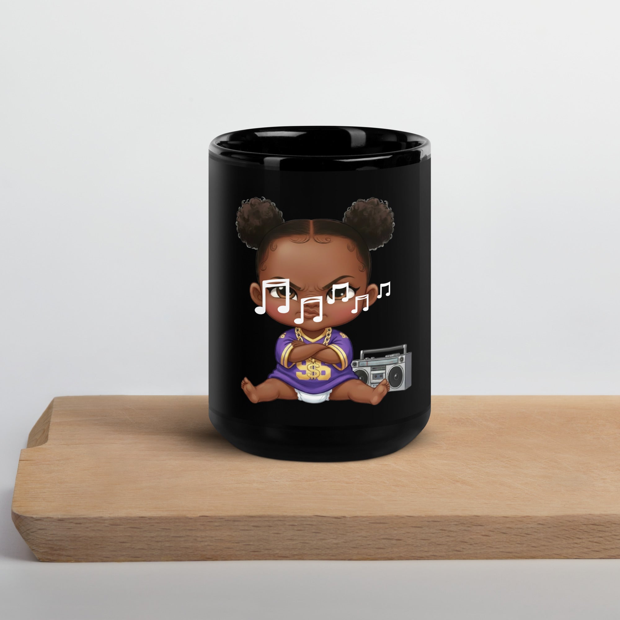 Lil Sasshole Muggin on a Black Glossy Mug - ThatBoutqiueStore