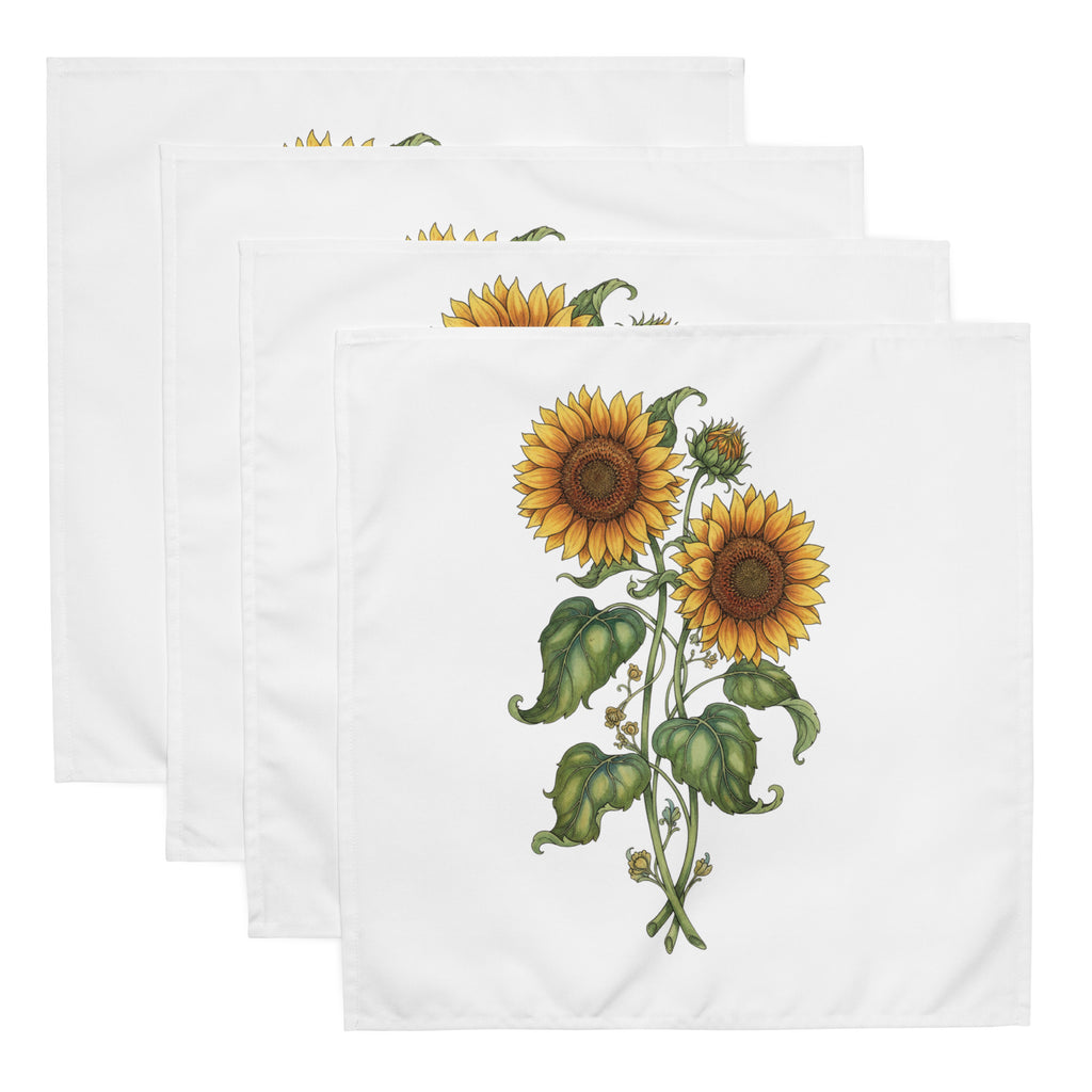 Twin Sunflowers Cloth Napkin Set - ThatBoutqiueStore