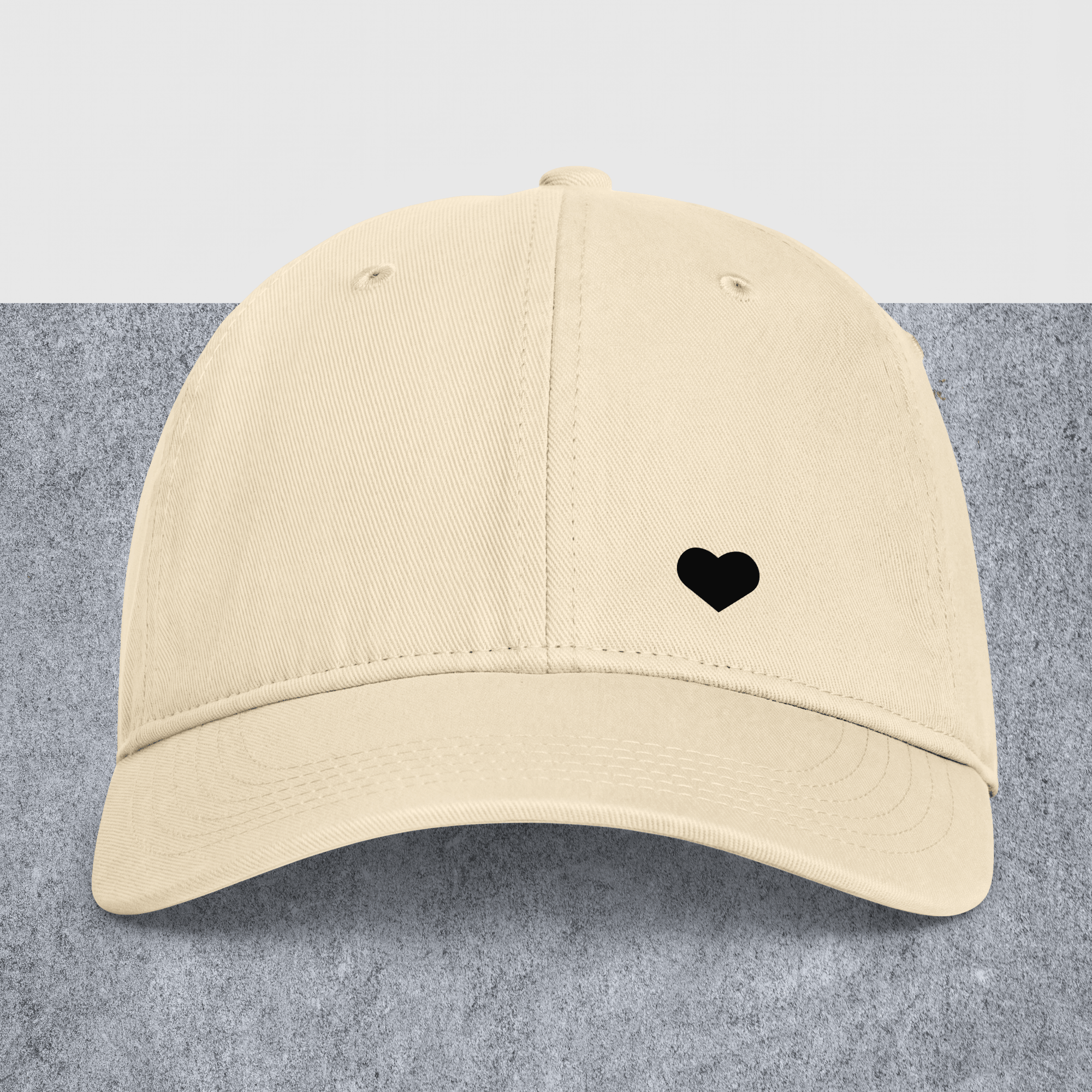 Coastal Washed Cap with signature black heart - ThatBoutqiueStore