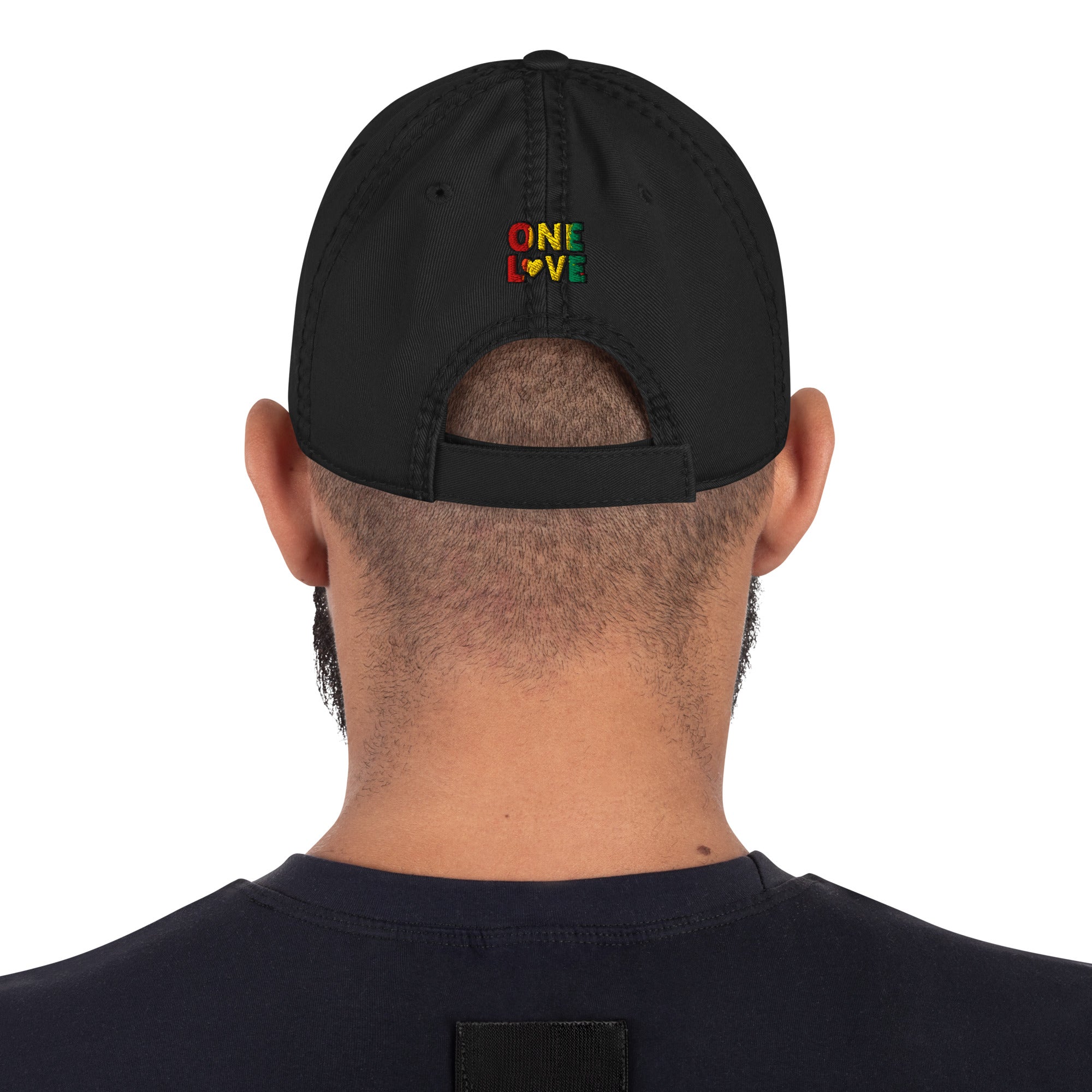 One Love front and back print Distressed Dad Hat - ThatBoutqiueStore