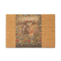 Wildflower Heifer in her Floral Halo Coir doormat - ThatBoutqiueStore