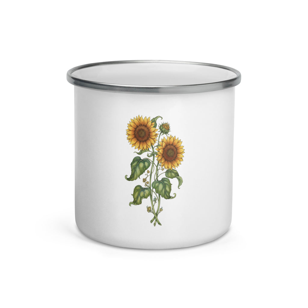 Twin Sunflowers Enamel Mug - ThatBoutqiueStore
