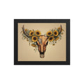 Beautiful Sunflower Steer Framed poster - ThatBoutqiueStore
