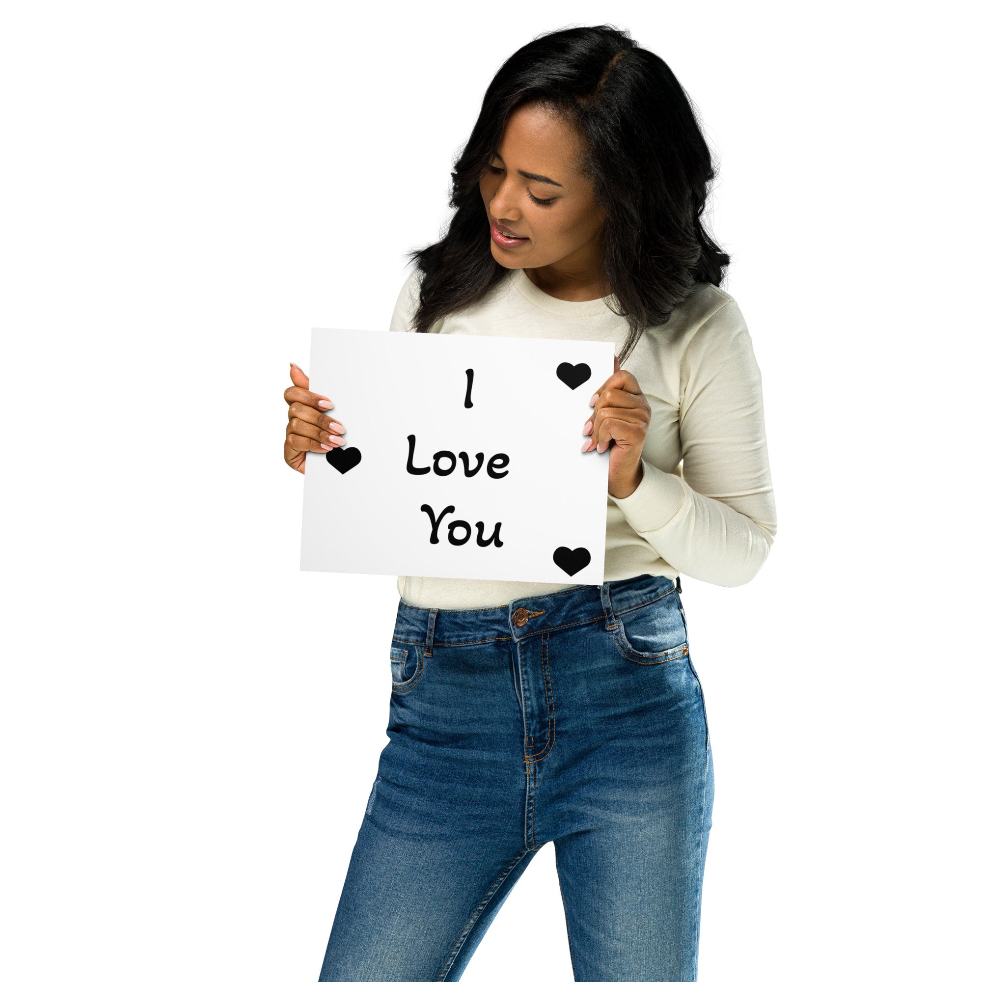 I Love You Metal print - ThatBoutqiueStore