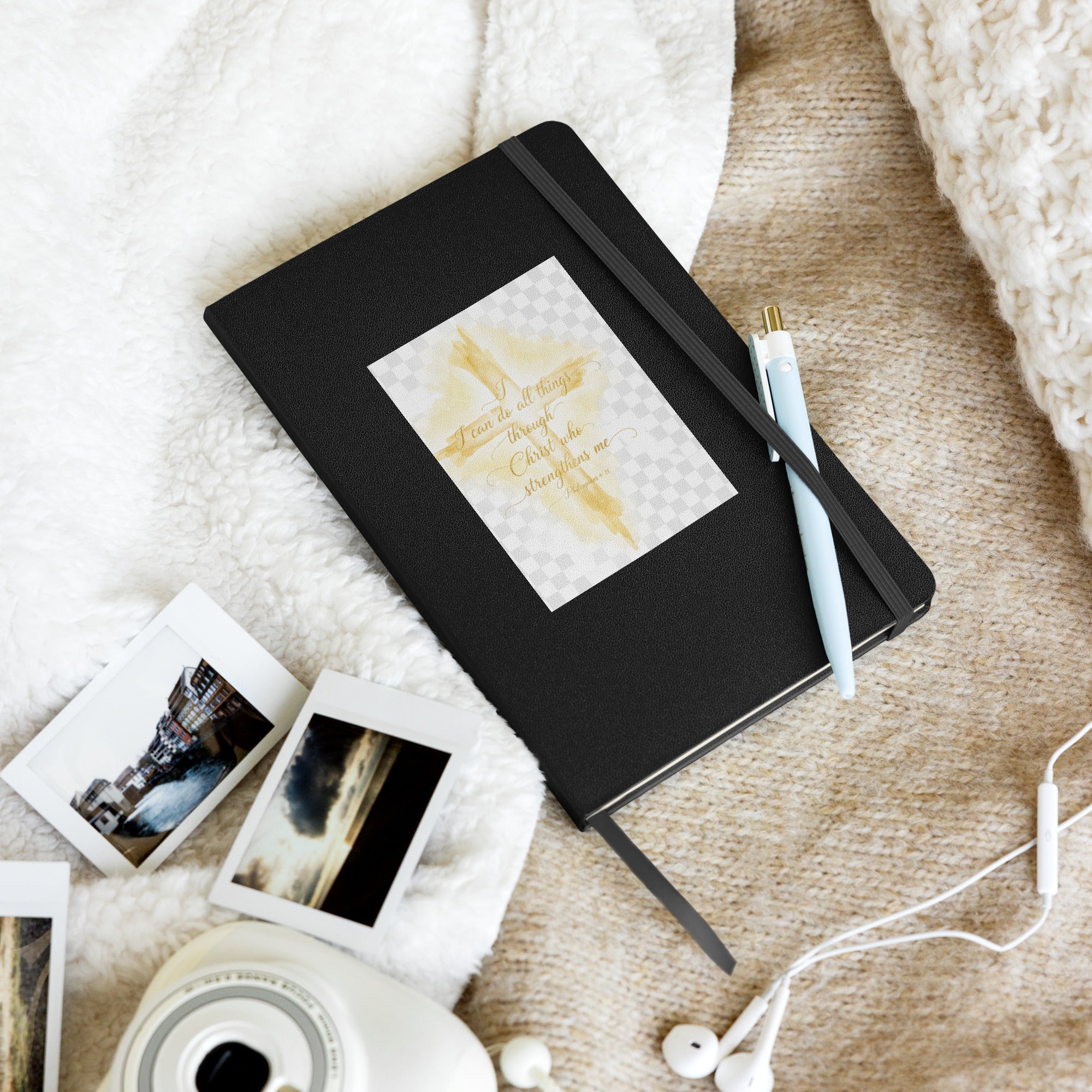 Hardcover bound notebook Philippians 4:13 Redux - ThatBoutqiueStore