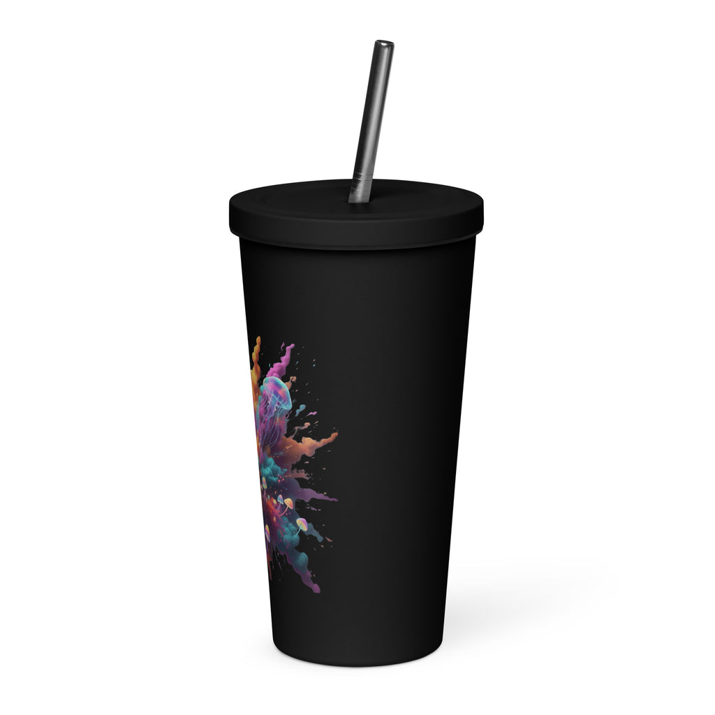 Colorful Smoke with Jellyfish and Mushrooms Insulated Tumbler - ThatBoutqiueStore