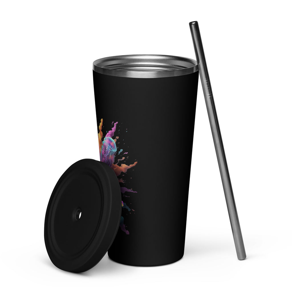 Colorful Smoke with Jellyfish and Mushrooms Insulated Tumbler - ThatBoutqiueStore