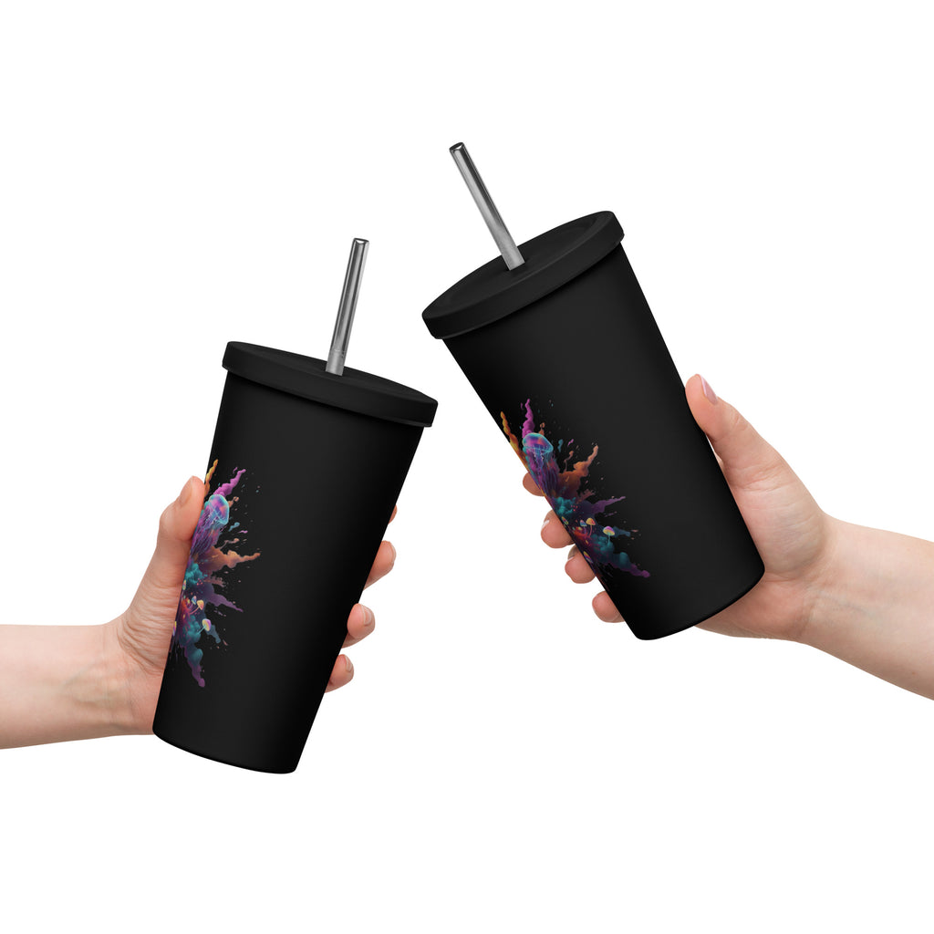 Colorful Smoke with Jellyfish and Mushrooms Insulated Tumbler - ThatBoutqiueStore
